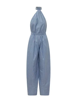 Amber Striped Halter Jumpsuit