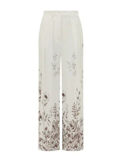 Angeline Wide Leg Trousers with Floral Print