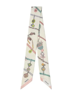 Bandeau Scarf with Jewel Motifs