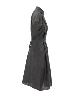 Belted Midi Shirt Dress