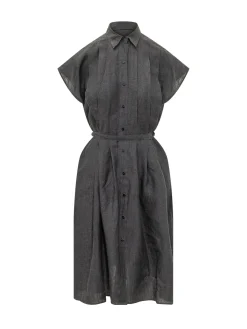 Belted Midi Shirt Dress