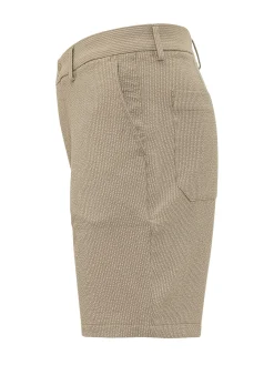 Bermuda Shorts with Belt Loops and Button