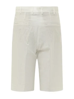 Bermuda with Pleats and Belt Loops