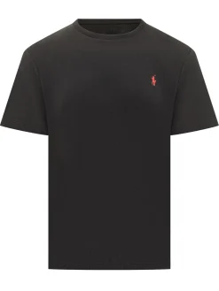 Black Cotton T-Shirt Polo Ralph Lauren