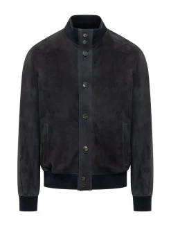 Bomber con Collo in Maglia
