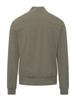 Bomber con Zip e Collo in Maglia