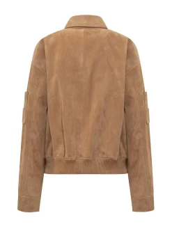 Bomber Jacket in Goat Suede