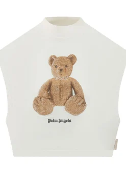 Boxy Tank Top with Bear Print