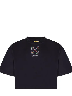 Boxy T-Shirt with Arrow Stones Print