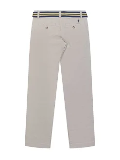 Boys Bedford Cotton Pants with Striped Belt