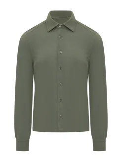 Camicia a Manica Lunga con Colletto Classico e Bottoni