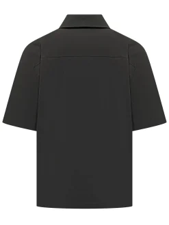 Camicia A Maniche Corte Con Colletto Aperto