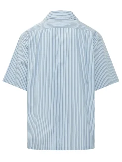 Camicia a Maniche Corte con Righe Sottili
