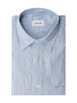 Camicia con Colletto e Righe Verticali