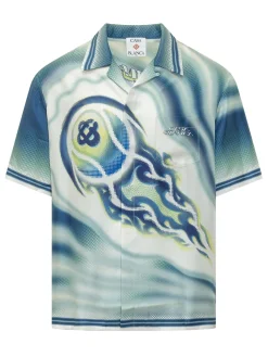 Camicia da Tennis con Stampa Grafica