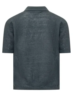 Camicia in Maglia con Colletto e Bottoni