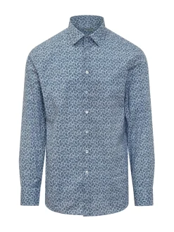 Camicia Micro Paisley a Maniche Lunghe