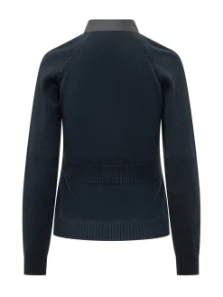 Cardigan with Quilted Panels and Zip