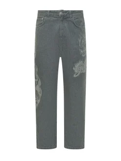 Carrot Jeans with Graphic Print