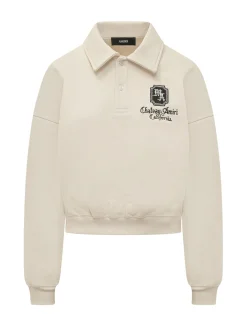 Chateau Polo Sweater with Front Embroidery