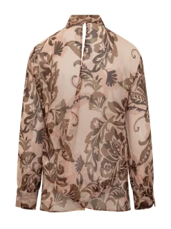 Chiffon Shirt with Floral Print
