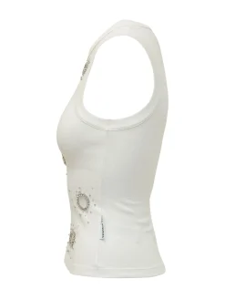 Classic Tank Top with Jewel Embellishments