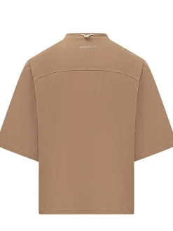 Cord Band T-shirt with Drawstring Neck