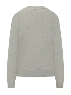 Crewneck Sweatshirt with Logo Patch
