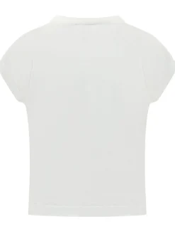 Crewneck T-Shirt with Floral Embroidery