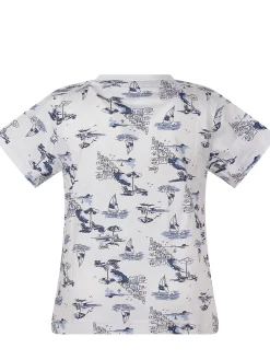 Crewneck T-shirt with Print and Pocket