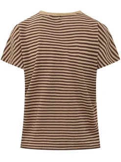 Crewneck T-Shirt with Stripes