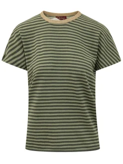 Crewneck T-Shirt with Stripes