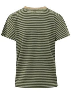 Crewneck T-Shirt with Stripes