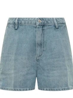 Denim Shorts with Pockets and Belt Loops