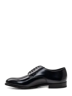 Derby Shoes with Lace Up and Rounded Toe