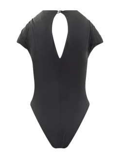 Draped One Piece Swimsuit