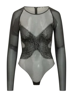 Embroidered Long Sleeve Bodysuit
