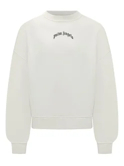 Felpa con Girocollo e Logo