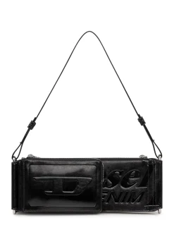 Flag D Shoulder Bag with Embossed Logo