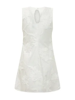 Floral Embroidered Mini Dress