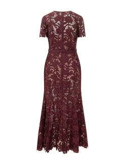 Floral Lace Midi Dress