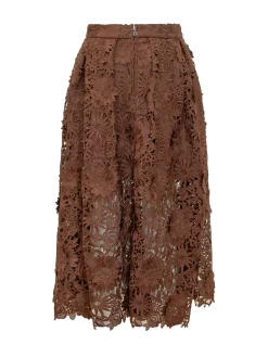 Floral Lace Midi Skirt
