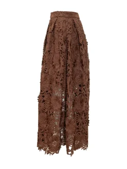 Floral Lace Midi Skirt