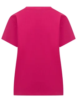 Fuchsia Crew Neck T-shirt with White Logo – Polo Ralph Lauren