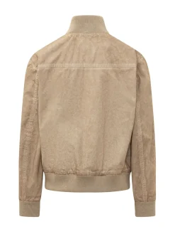 Giacca Bomber con Zip e Tasche
