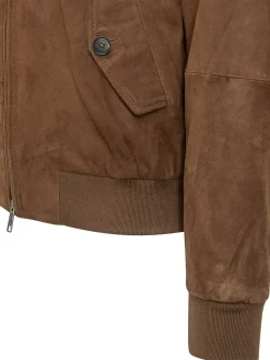 Giacca G9 in Pelle Scamosciata con Zip