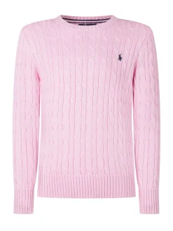 Girls Cable-Knit Cotton Sweater
