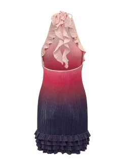 Gradient Dress with Ruffles