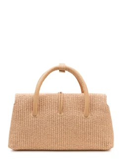 Hand Bag Dotta in Wicker with Flap