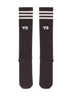 High Socks with Stripes and Logo